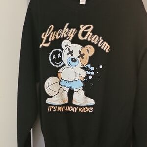 Lucky Charm Graphic Black Men's Sweater